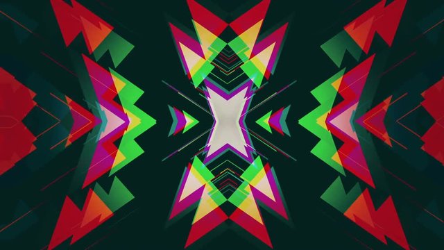 Retro funky abstract background in triangular shapes