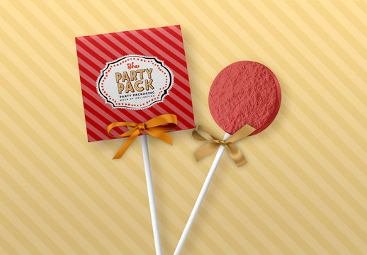 Lollipop Packaging Mockup