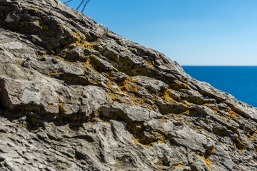 Italy, Cinque Terre, Vernazza, a rocky mountain