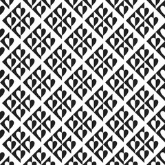 Seamless pattern with geometric icons of hearts.  Good for Valentines Day, wedding invitation and other.