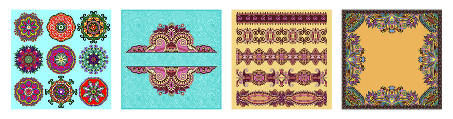 unusual floral ornamental template with place for your text