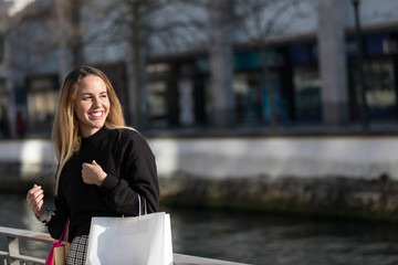 Woman in shopping.