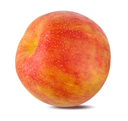 Fresh red apple isolated on white background with clipping path