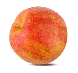 Fresh red apple isolated on white background with clipping path