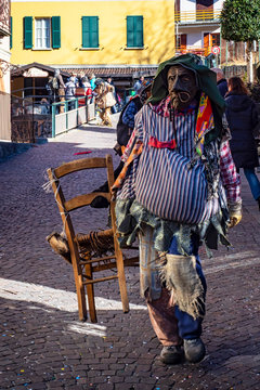 Masks of the Schignano Carnival in Italy