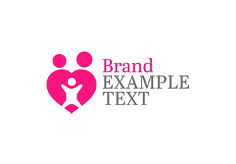 Abstract Family Heart Logo Layout