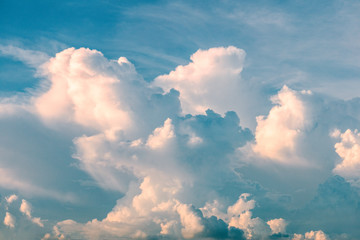 Beautiful cloudy sky with Cloud formation before heavy rain