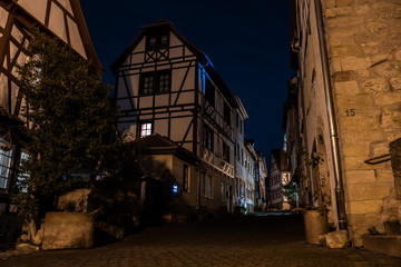 Altstadt von Heppenheim in der Nacht