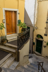 Italy, Cinque Terre, Vernazza, a narrow street