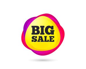Gradient shopping banner. Big sale sign icon. Special offer symbol. Sales tag. Abstract template for design. Vector