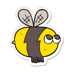 sticker of a cartoon bee