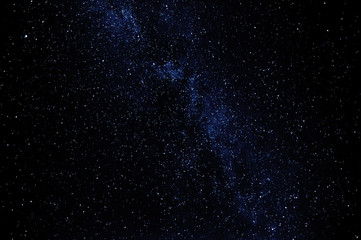 dark black starry sky with stars at night