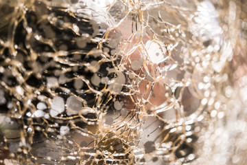 Hintergrund Bokeh Abstract Flair Gold Cracks