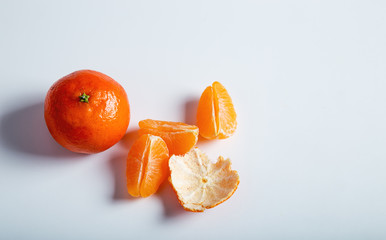 Mandarins isolated on white