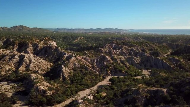 los cabos desert riverbed ocean