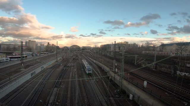 Dresden Hauptbahnhof Zeitraffer footage