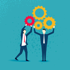 Fototapeta na wymiar Business people teamwork vector illustration - Business teamwork.