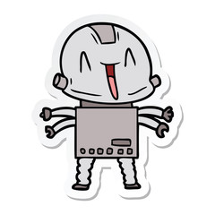 sticker of a cartoon robot