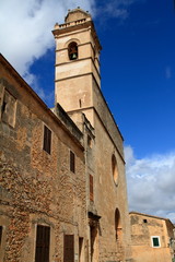 Fototapeta na wymiar Convent de Sant Bernadí in the heart of Petra village, Mallorca, Spain