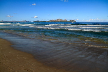 Platja del Muro beach in Mallorca Balearic Islands, Spain