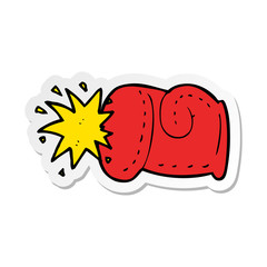 sticker of a cartoon punch