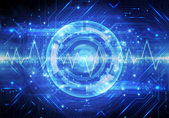 Abstract Unique 3d Illustration Of A Smooth Pulse Lines In A Modern Technological Background