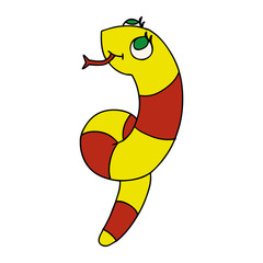 cartoon kawaii of a cute snake