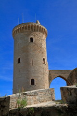 Fototapeta na wymiar Medieval castle Bellver in Palma de Mallorca, Spain