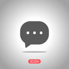 chat icon. Icon under spotlight. Gray background