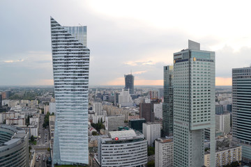 Fototapeta na wymiar Warsaw city skyline