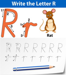 Letter G tracing alphabet worksheets