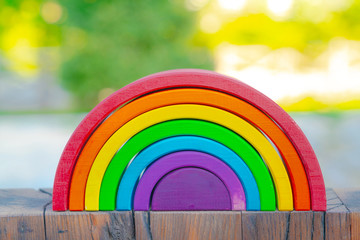 wood made a rainbow filtration