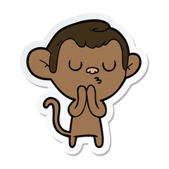 sticker of a cartoon monkey