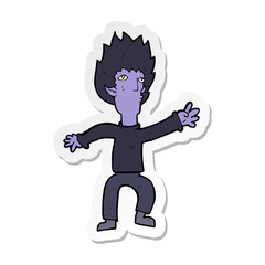 Fototapeta premium sticker of a cartoon vampire