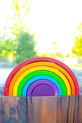 wood made a rainbow filtration