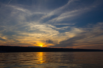 Sunset on Seneca Lake, New York