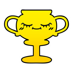 gradient shaded cartoon trophy