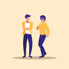 masculine professional couple models characters