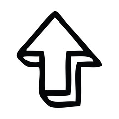 line drawing cartoon directional arrow