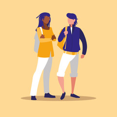 masculine professional couple models interracial characters