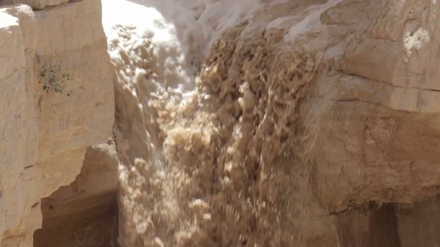 Flash flood in Nahal Zin Negev Israel