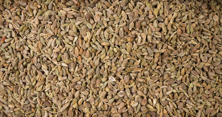 Anise seeds background. Natural seasoning texture. Natural spices and food ingredients.