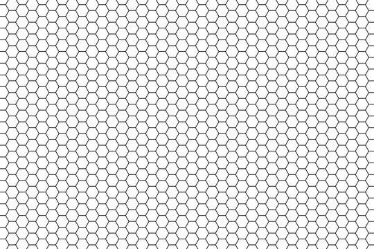 Abstract pattern background, black hexagon outline with grill mesh