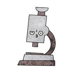retro grunge texture cartoon microscope