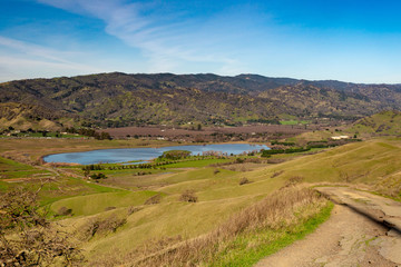 Lagoon Valley Park lake overview from hill