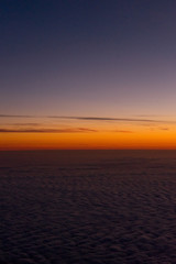 Netherlands, a sunset over a body of clouds