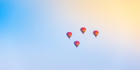 Fototapeta na wymiar red balloons in the sky