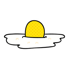 quirky comic book style cartoon fried egg