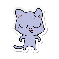sticker of a cartoon cat