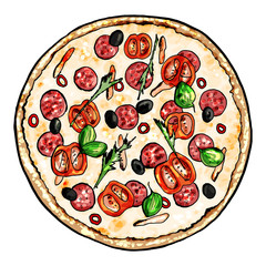 delicious pepperoni pizza